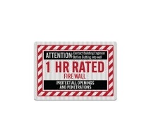Fire Wall, Protect All Openings Decal (EGR Reflective)