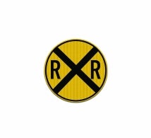 MUTCD Compliant Railroad Crossing Aluminum Sign (HIP Reflective)