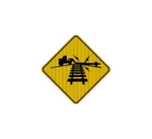 MUTCD Railroad Crossing Aluminum Sign (HIP Reflective)