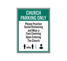 Church Parking Only Corflute Sign (Non Reflective)