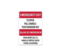 Bilingual Emergency Exit Decal (Non Reflective)