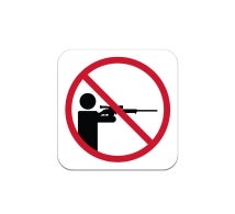 No Hunting Symbol Aluminum Sign (Non Reflective)