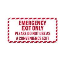 Emergency Exit Only Please Do Not Use As A Convenience Exit Plastic Sign