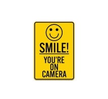 Smile You Are On Camera Plastic Sign