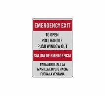 Bilingual Emergency Exit Decal (Reflective)