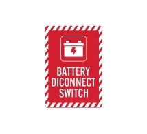 Battery Disconnect Switch Decal (Non Reflective)