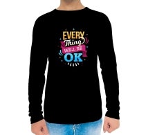 Men's Printed Long Sleeves T-Shirt - Crew Neck