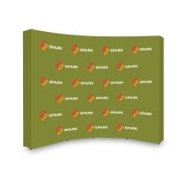 10 ft x 8 ft Step and Repeat Fabric Pop Up Curved Display