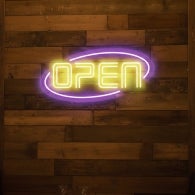 Open Neon Sign