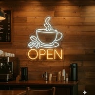 Coffee Open Neon Sign