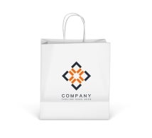 Printed White Paper Shopping Bags