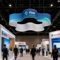 Tension Fabric Skytube Hanging Banner - Cloud Shaped