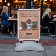 Wind Resistant Sidewalk Sign