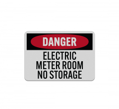 OSHA Danger Electric Meter Room Aluminum Sign (Reflective)
