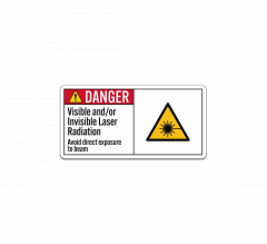 Danger Invisible Laser Decal (Non Reflective)