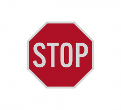 Mini Stop Aluminum Sign (Reflective)