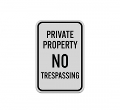 Washington No Trespassing Aluminum Sign (Reflective)