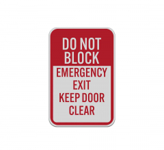 Emergency Exit Door Aluminum Sign (Reflective)