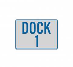 Shipping Receiving Or Loading Dock Number Aluminum Sign (Reflective)