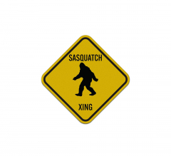 Sasquatch Xing Aluminum Sign (Reflective)