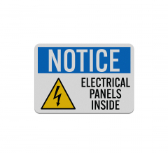 OSHA Electrical Panels Inside Aluminum Sign (Reflective)