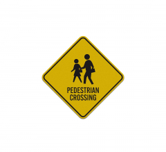 Pedestrian Crossing Aluminum Sign (Reflective)