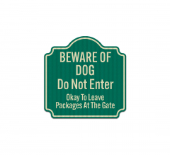 Beware Of Dog Do Not Enter Aluminum Sign (EGR Reflective)