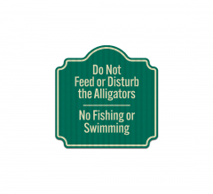 Do Not Disturb Alligators Aluminum Sign (EGR Reflective)