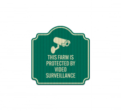 This Farm Is Protected By Surveillance Aluminum Sign (EGR Reflective)