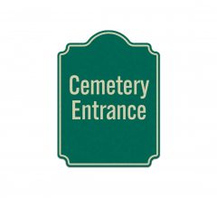 Cemetery Entrance Aluminum Sign (Reflective)