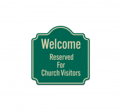 Church Visitors Parking Aluminum Sign (Reflective)