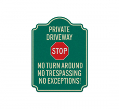 Private Property Driveway Aluminum Sign (Reflective)