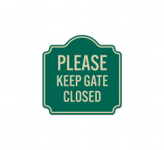 Please Keep Gate Closed Aluminum Sign (Reflective)