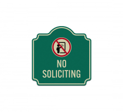 No Soliciting Symbol Aluminum Sign (Reflective)