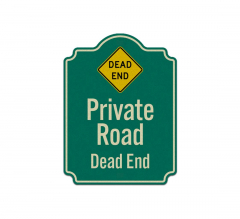 Private Road Dome Shaped Aluminum Sign (Reflective)