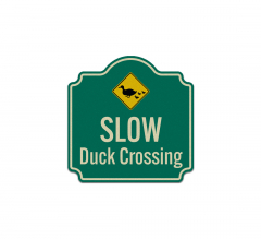 Slow Duck Crossing Aluminum Sign (Reflective)