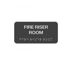 Fire Riser Room Braille Sign