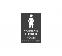 Women's Locker Room Braille Sign