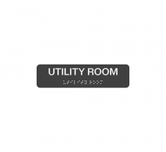 Utility Room Braille Sign