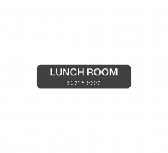 Lunch Room Braille Sign