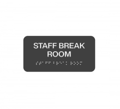ADA Staff Break Room Braille Sign
