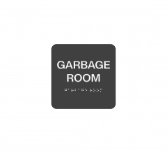 ADA Garbage Room Braille Sign