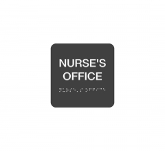 Nurses Office Braille Sign