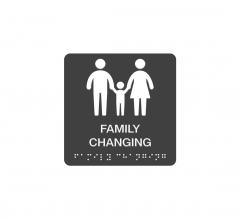 Family Changing Braille Sign