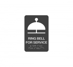 ADA Ring Bell For Service Braille Sign