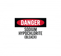 OSHA Danger Sodium Hypochlorite Decal (Non Reflective)