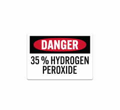 OSHA Hydrogen Peroxide Decal (Non Reflective)