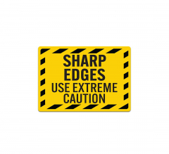Sharp Edges, Use Caution Decal (Non Reflective)