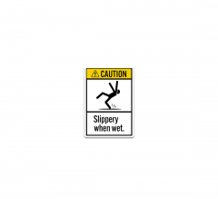 ANSI Slippery When Wet Decal (Non Reflective)