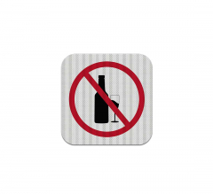 No Drinking No Alcohol Aluminum Sign (HIP Reflective)